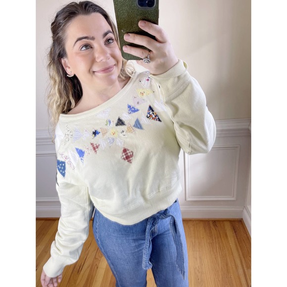 NWT Dannijo Cropped Patchwork Pullover - Picture 1 of 5